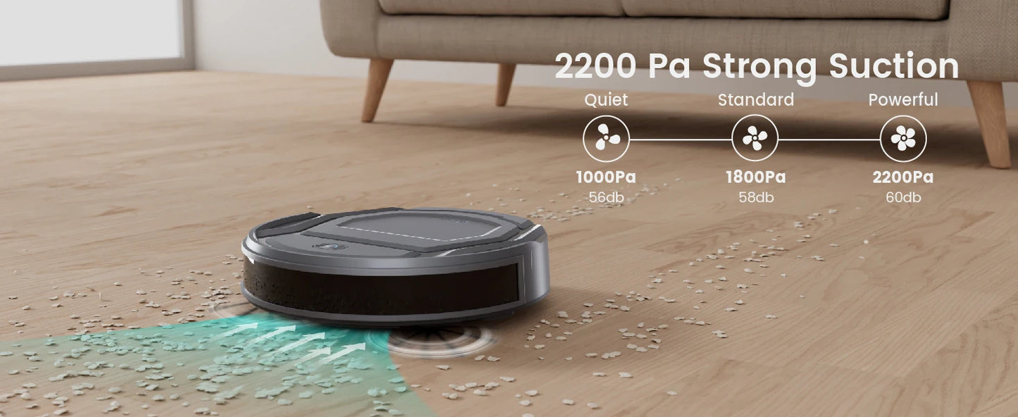 Lefant M210 Pro Robot Vacuum Cleaner – 2200Pa Suction, App & Alexa Control, Slim Design