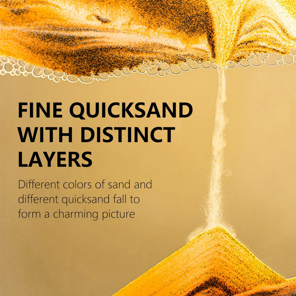 Rotating Quicksand Art Lamp | 360° Moving Sand Glass Atmosphere Light