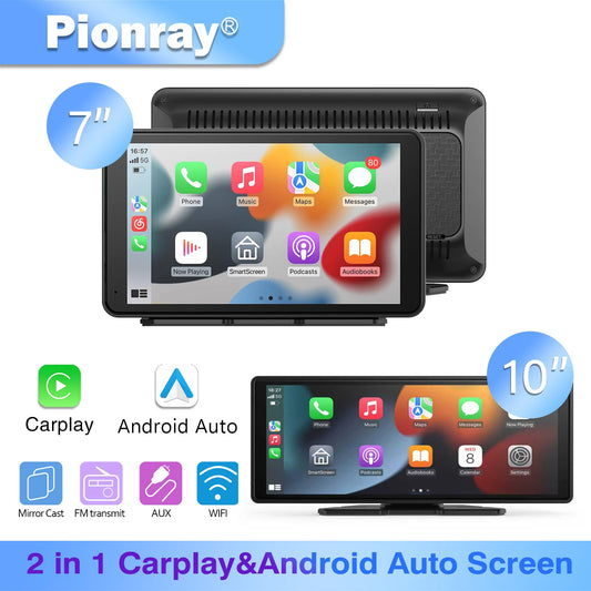 Pionray Universal Car Multimedia Player 7” / 10.26” – CarPlay, Android Auto