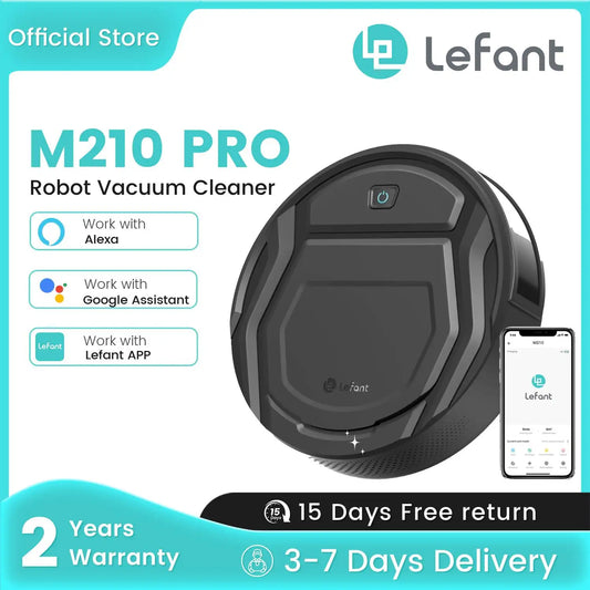 Lefant M210 Pro Robot Vacuum Cleaner – 2200Pa Suction, App & Alexa Control, Slim Design
