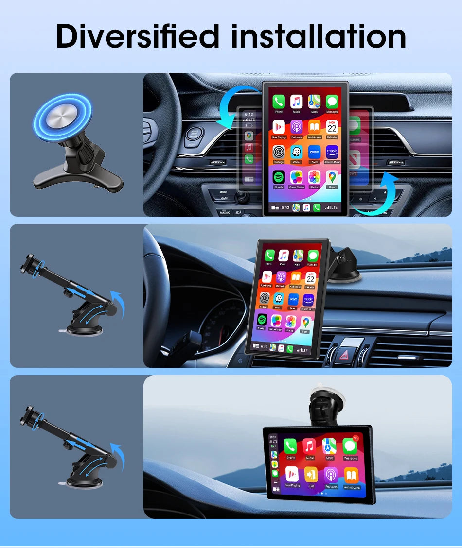 Jansite Smart Car Monitor with Wireless CarPlay & Android Auto – 7–9 Inch
