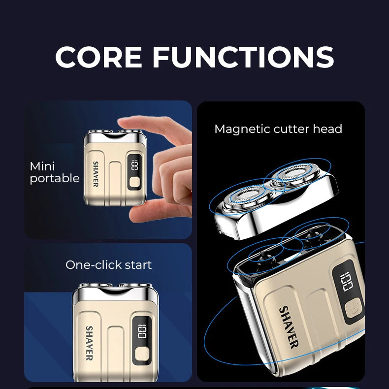 DUTRIEUX R18 Men’s Electric Smart Shaver – Waterproof, Global Voltage, Cordless
