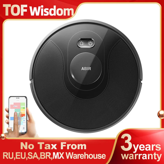 ABIR X8 Smart Robot Vacuum Cleaner – Dual Laser SLAM, Y-Shape Mopping, 3-Year Warranty