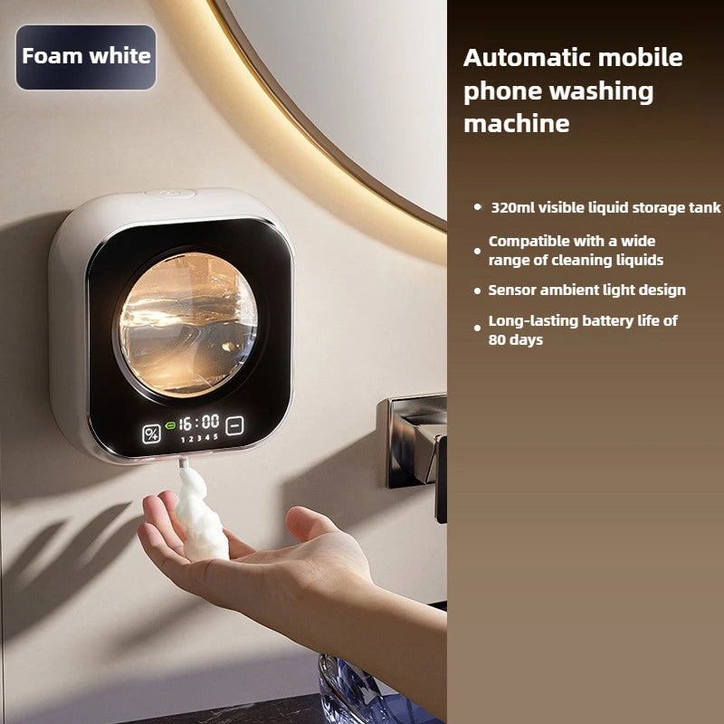 Sarmocare Touchless Automatic Foam Soap Dispenser | Wall-Mounted | Digital Display | USB Rechargeable
