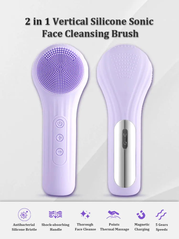 Sonic Facial Cleansing Brush SK0308 – USB Rechargeable Deep Pore Cleanser