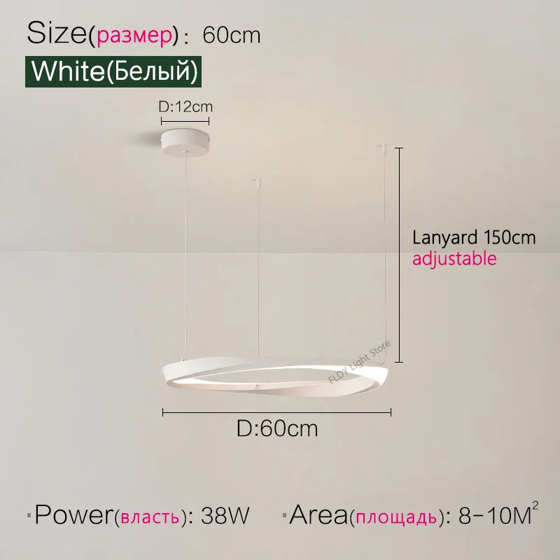 FLDY Modern LED Hanging Light | Round Pendant, Warm / Neutral / Cool White