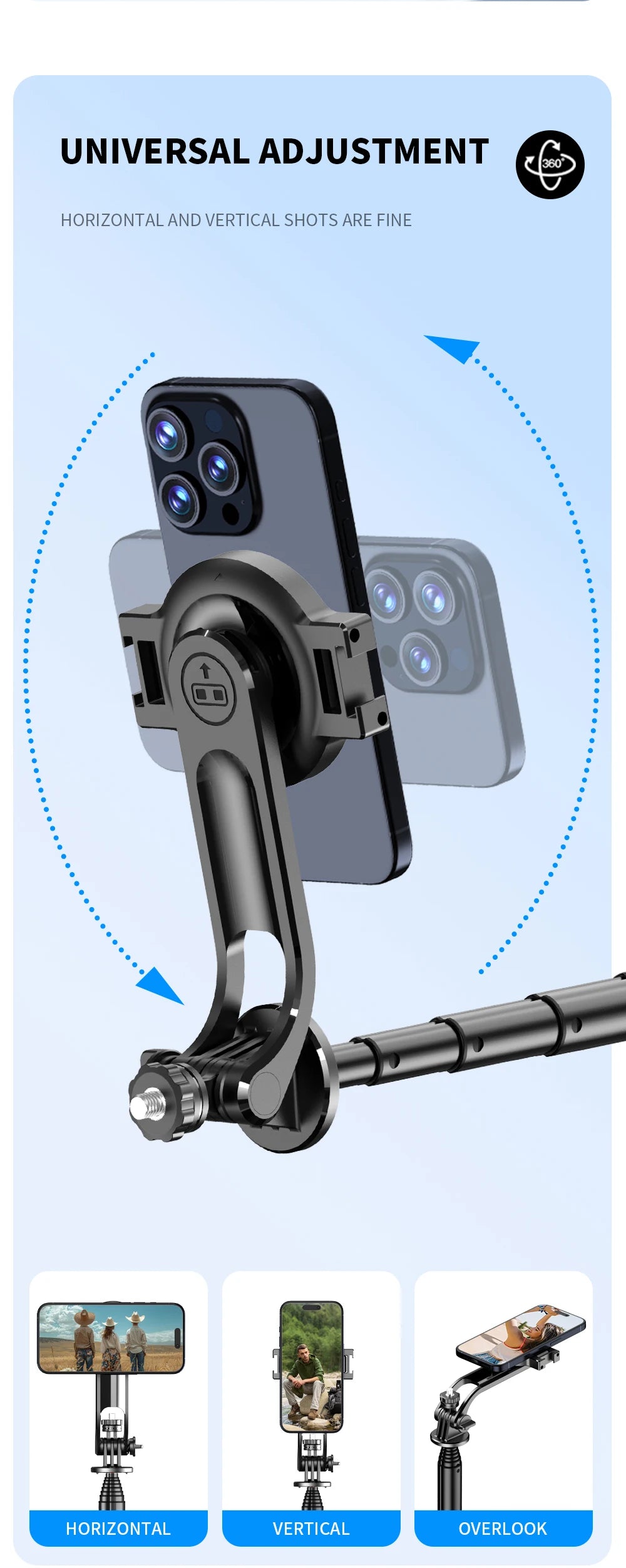 Magnetic Bluetooth Selfie Stick Tripod with Remote – Selfieshow C20