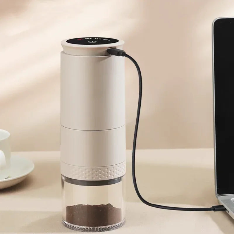 CREAROMA Rechargeable Coffee Grinder – Ceramic Burr, 38 Grind Levels, Touch Screen Control
