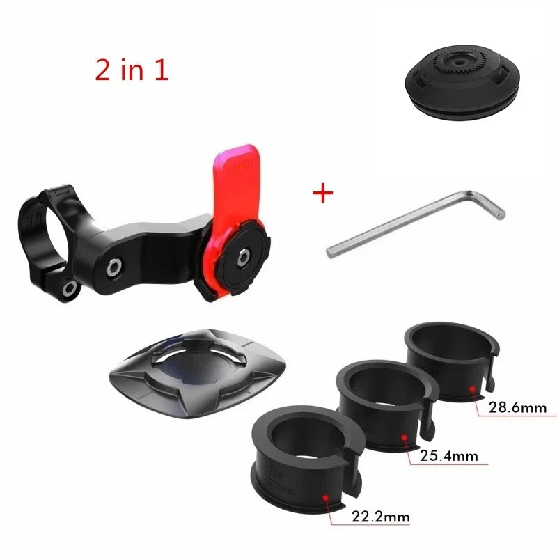 Universal Bike & Motorcycle Phone Mount – 360° Rotation, Shock Absorber