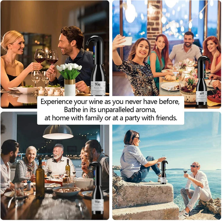 Electric Wine Aerator – Instant Wine Decanter with ABS & Silicone Design