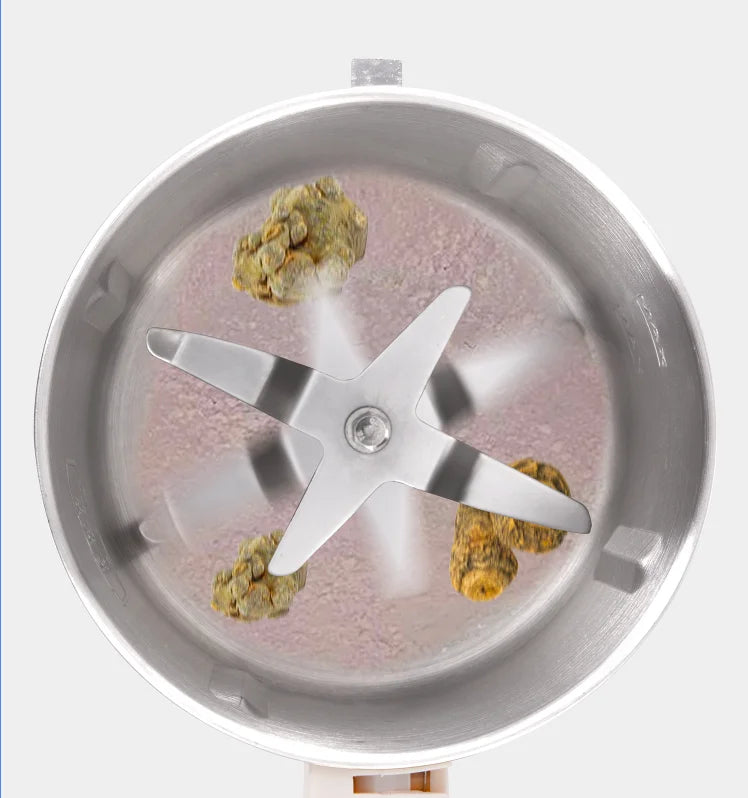 SUNATUR 500W Electric Food Grinder – 800ml Stainless Steel Grinding Cup with 4 Blades