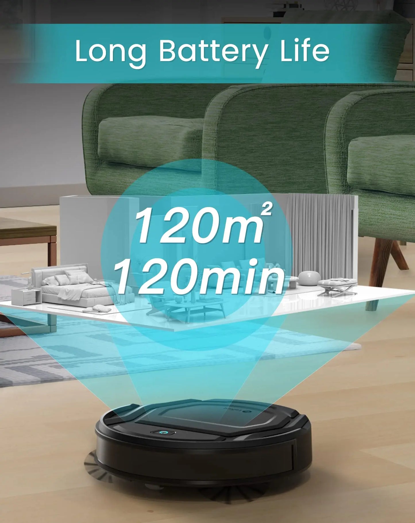 Lefant M210 Pro Robot Vacuum Cleaner – 2200Pa Suction, App & Alexa Control, Slim Design