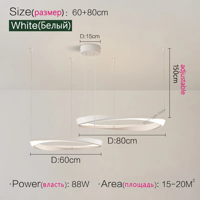FLDY Modern LED Hanging Light | Round Pendant, Warm / Neutral / Cool White