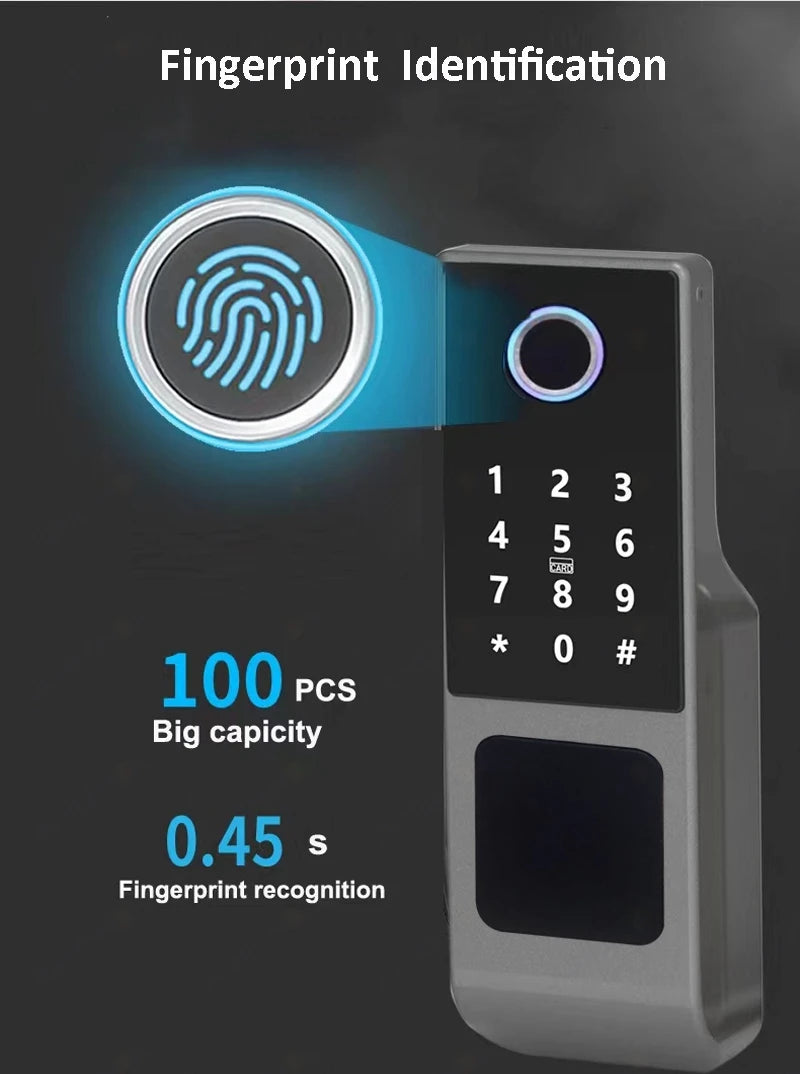 G23 Waterproof Smart Gate Lock – Fingerprint, Password, Card & Remote Unlock