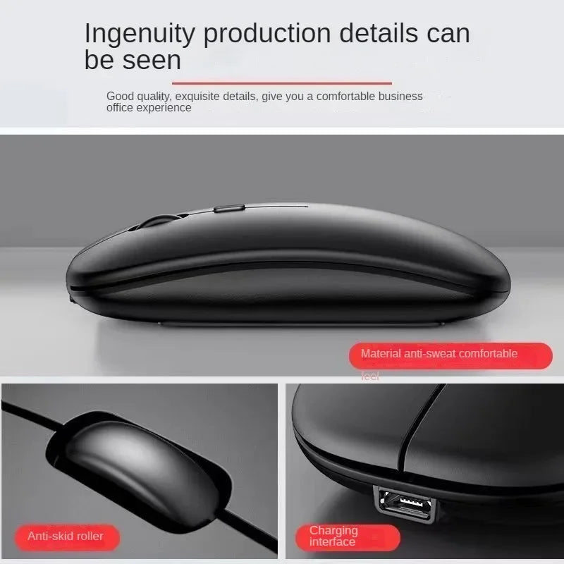 Bluetooth Wireless Mouse with Rechargeable Battery – Universal Dual-Hand Use