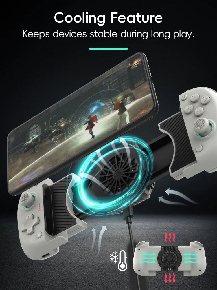 X3 Wireless Gaming Controller for Android – Hall Joystick Mobile Gamepad with Cooling