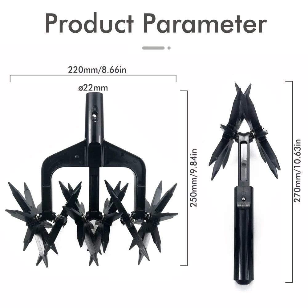 QDS Lawn Aerator Tool Push Style Soil Spike Aerator for Garden & Lawn Care