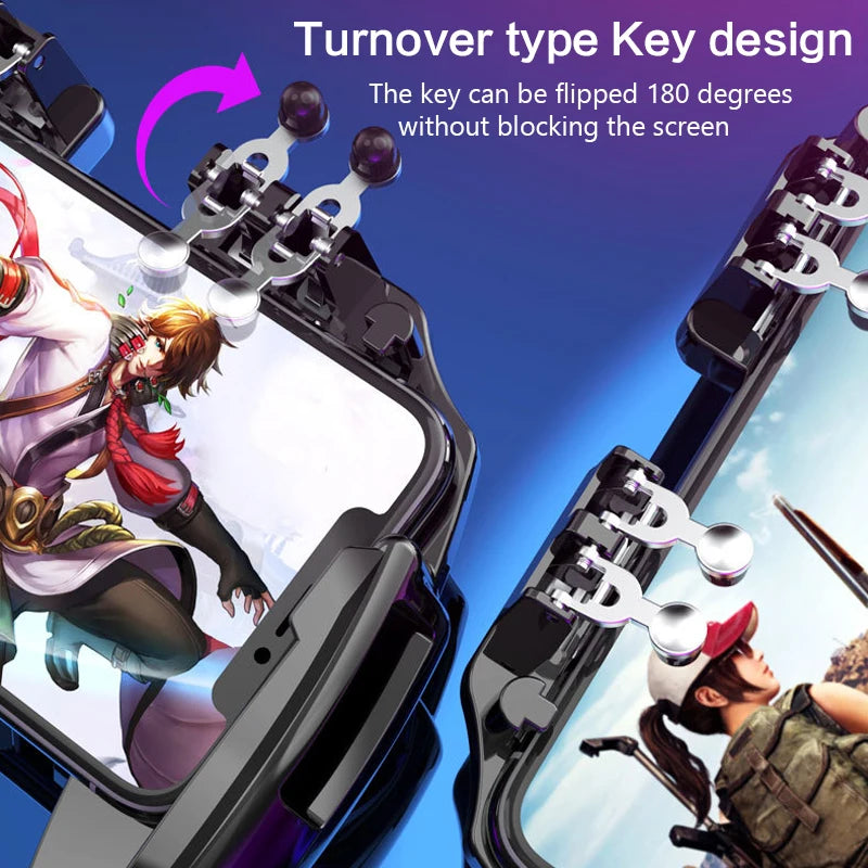 Mobile Gaming Controller Handle – Adjustable Gamepad Grip with Phone Stand