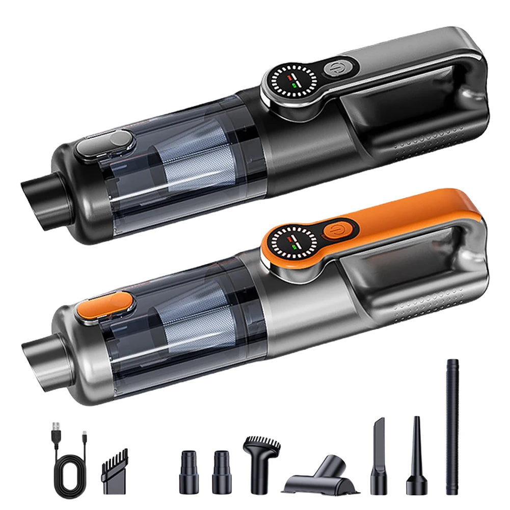 Alloet 2-in-1 Car Vacuum Cleaner & Compressed Air Duster – 17000Pa Suction, Rechargeable