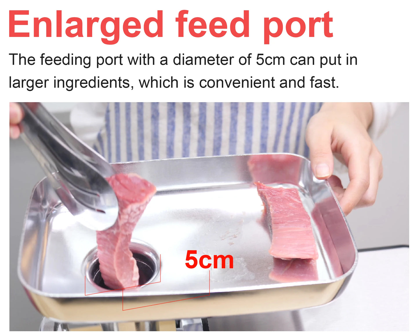 SONIFER Heavy Duty Meat Grinder – 3000W Max Power, Stainless Steel Mincer with Sausage Maker