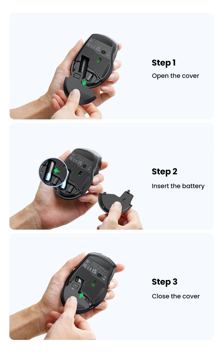 UGREEN MU006 Wireless Mouse – Bluetooth 5.0 & 2.4G, 4000 DPI, Silent Ergonomi