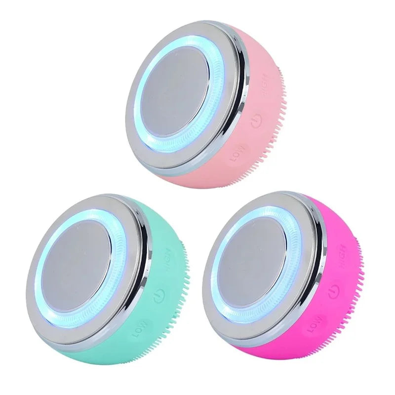 MIKO NICE 2-in-1 Ultrasonic Facial Cleanser – USB Rechargeable IPX7 Silicone Brush