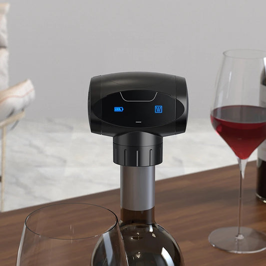 Jisite Electric Wine Vacuum Stopper KVS‑4 – Automatic Bottle Sealer with LED Indicator