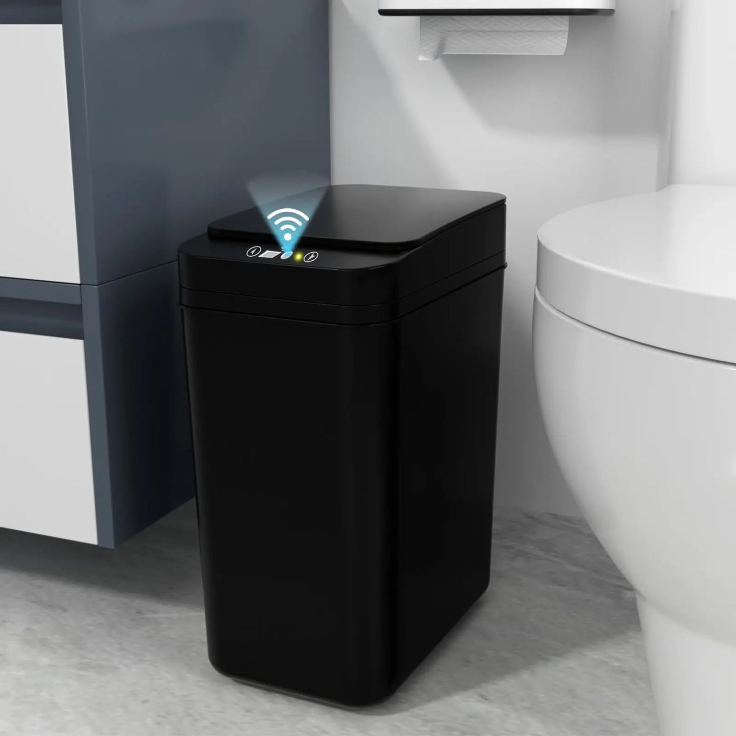 12L Smart-Style Sensor Trash Can – Space-Saving Automatic Waste Bin for Bathroom & Kitchen