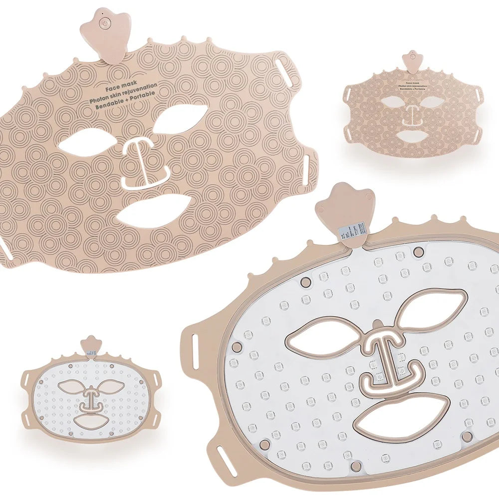 ForeverLily 7-Color Silicone LED Facial Mask – USB Rechargeable Skincare Beauty Device (No Box)