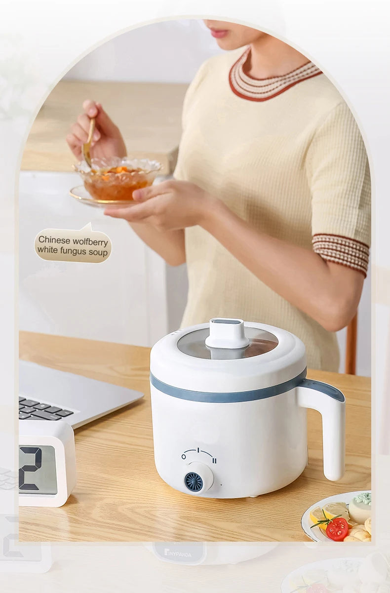 BALASHOV Compact Electric Rice Cooker 1.7L – Non-Stick Inner Pot, Steaming Basket Included