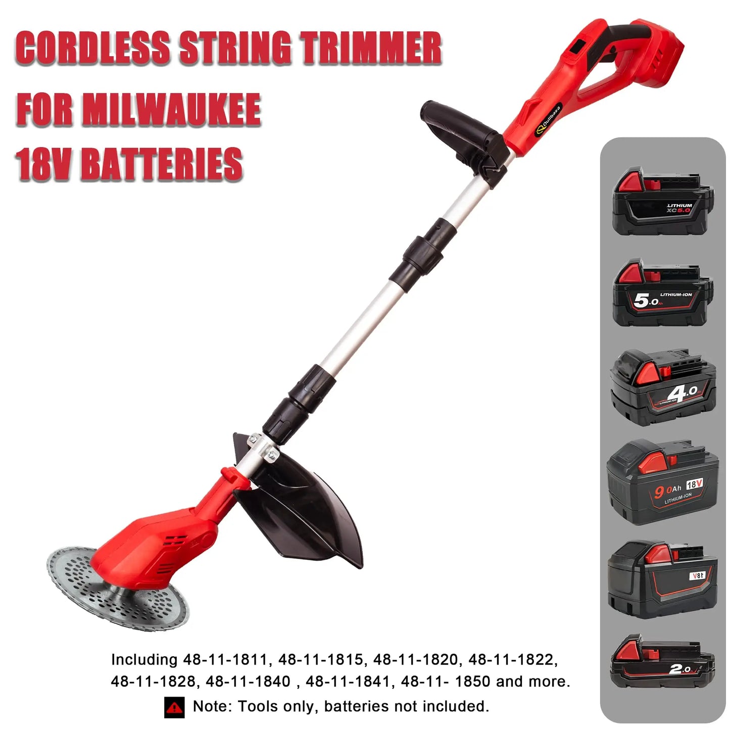 Kysplosion (Milwaukee battery compatible) Brushless Cordless Electric Hedge Trimmer Garden Power Tool