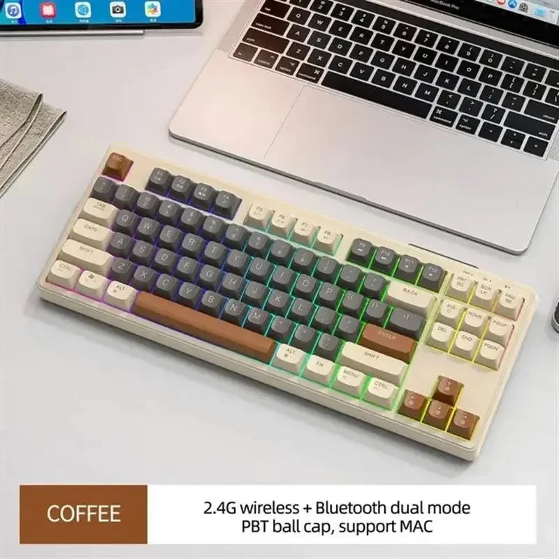 M87 Wireless Keyboard & Mouse Combo – Bluetooth Dual Mode, 87-Key Mini Layout
