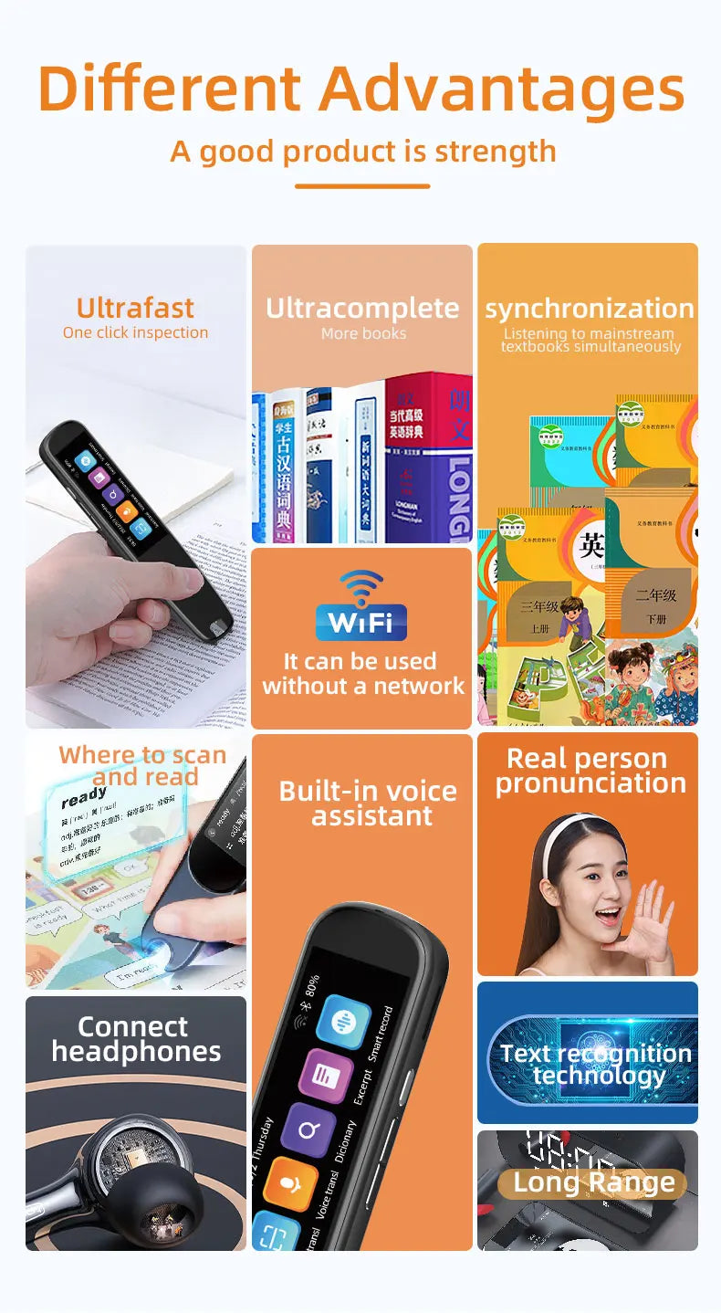 MSAI S7 Portable AI Translator – Text Scan, Voice Translation & Language Learning Tool