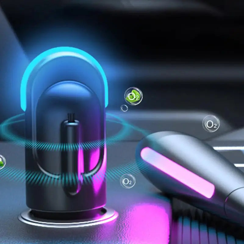 Silent Car Ionizer Air Purifier – Portable Negative Ion Deodorizer for Vehicles & Small Spaces (USB Plug-In)