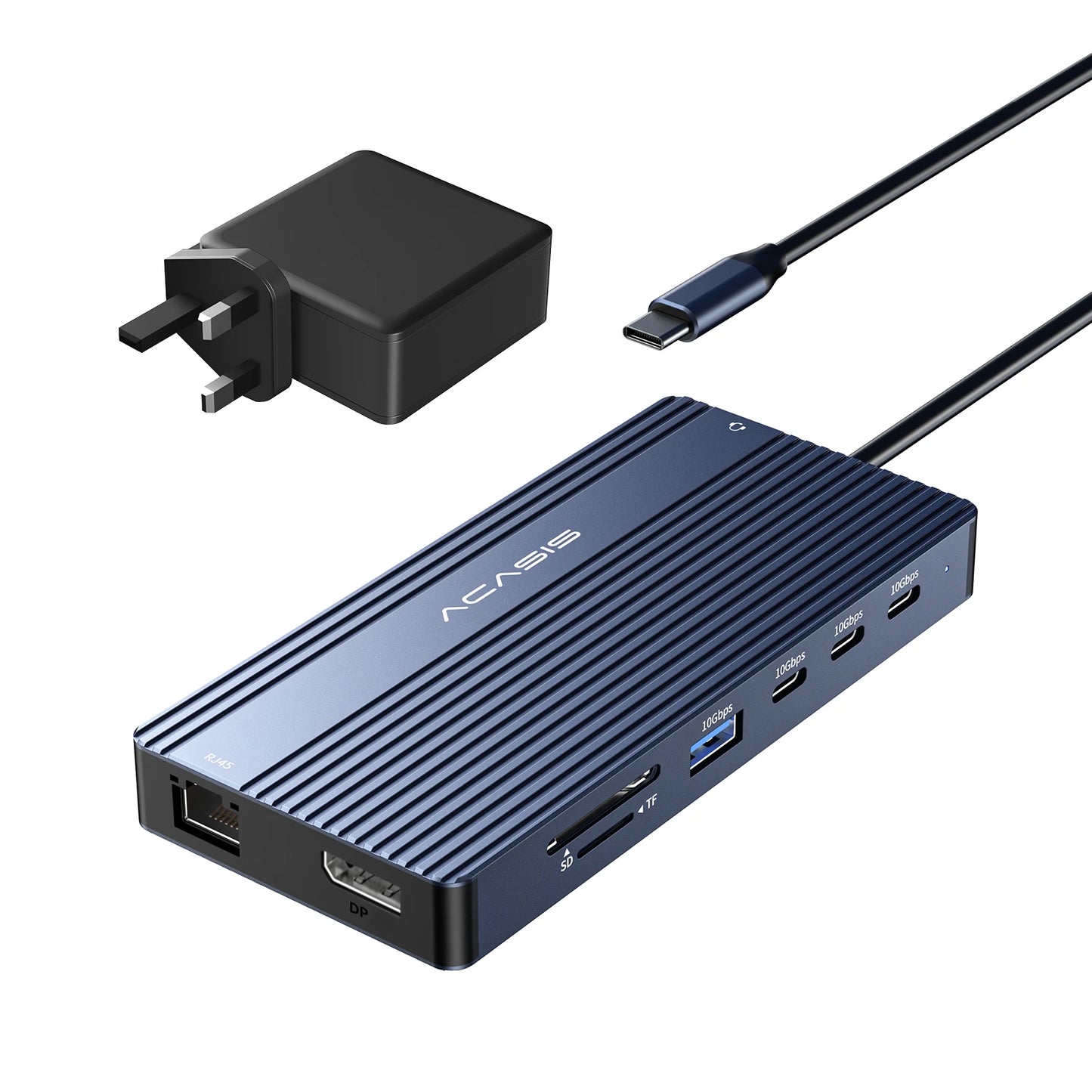 DS-0203 14-in-1 USB-C Docking Station – Triple Display HDMI Hub with 100W PD & Ethernet