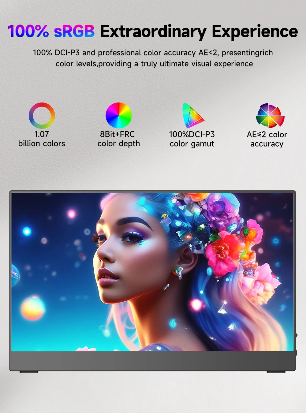 UPERFECT 13.3 Inch 4K OLED Portable Monitor with Speakers & USB-C / HDMI