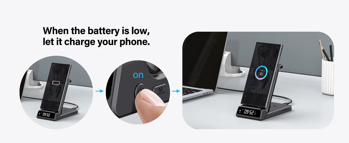Foldable Wireless Charger Stand for Samsung Phone, Watch & Buds