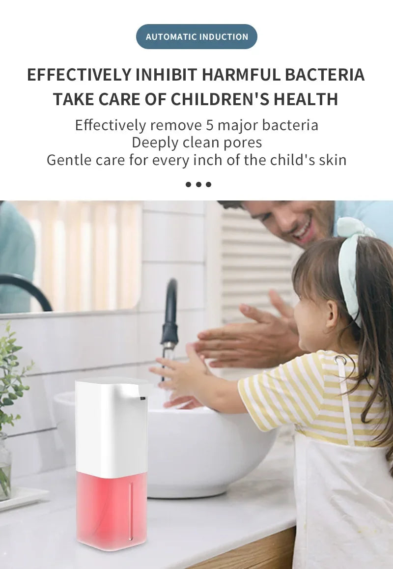 Automatic Foam Soap Dispenser – Touchless 350ml USB Rechargeable Smart Hand Wash Dispenser