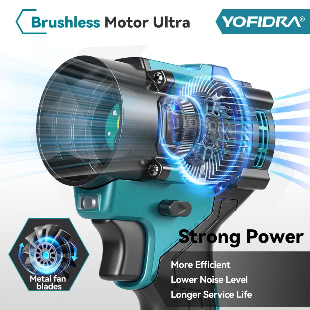 Yofidra F02-ES 1200W Turbo Air Duster & Vacuum Blower – 110m/s High-Speed Electric Cleaner