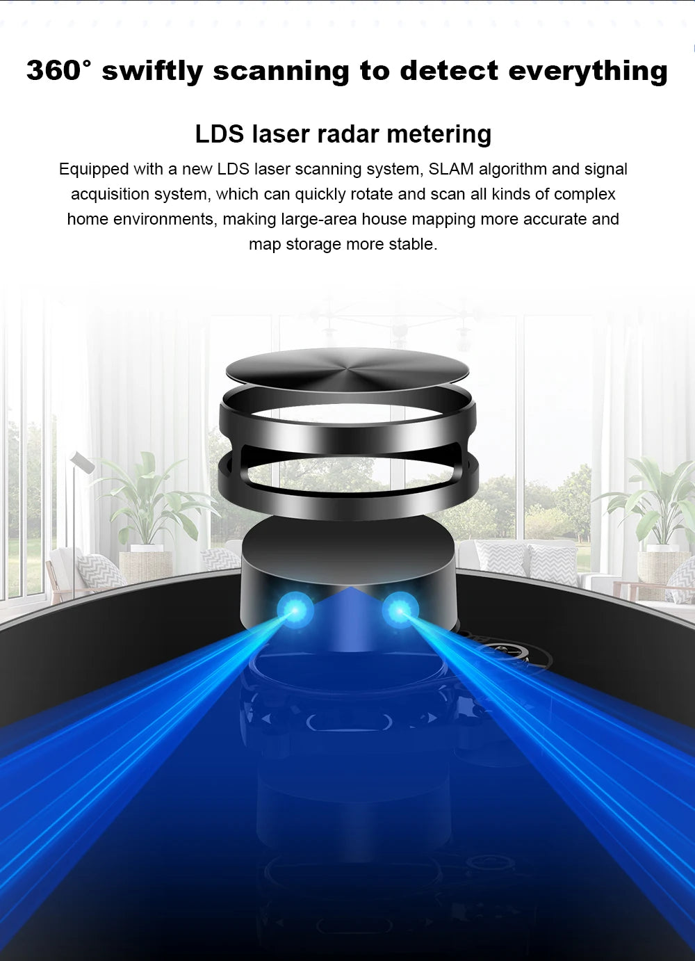 Liectroux X6 Smart Robot Vacuum Cleaner – Laser LiDAR, Y-Shape Mopping, 6500Pa Suction