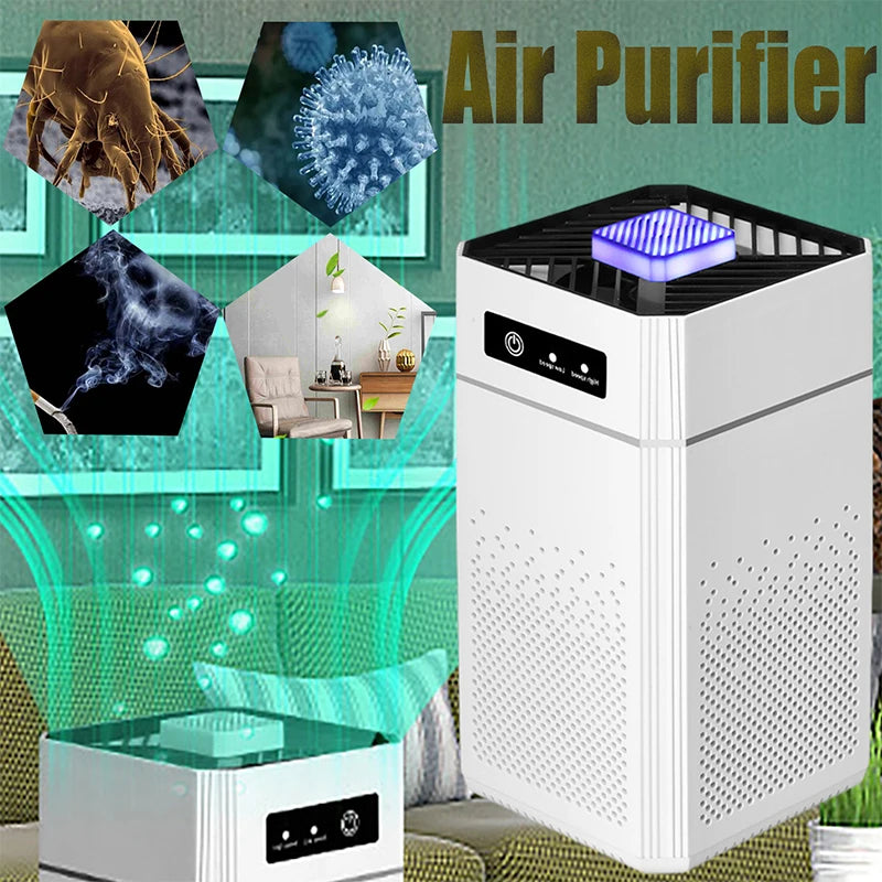 ROFAELEC High-Power Air Purifier – 300m³/h HEPA Filtration, Solar & USB, Ultra-Quiet