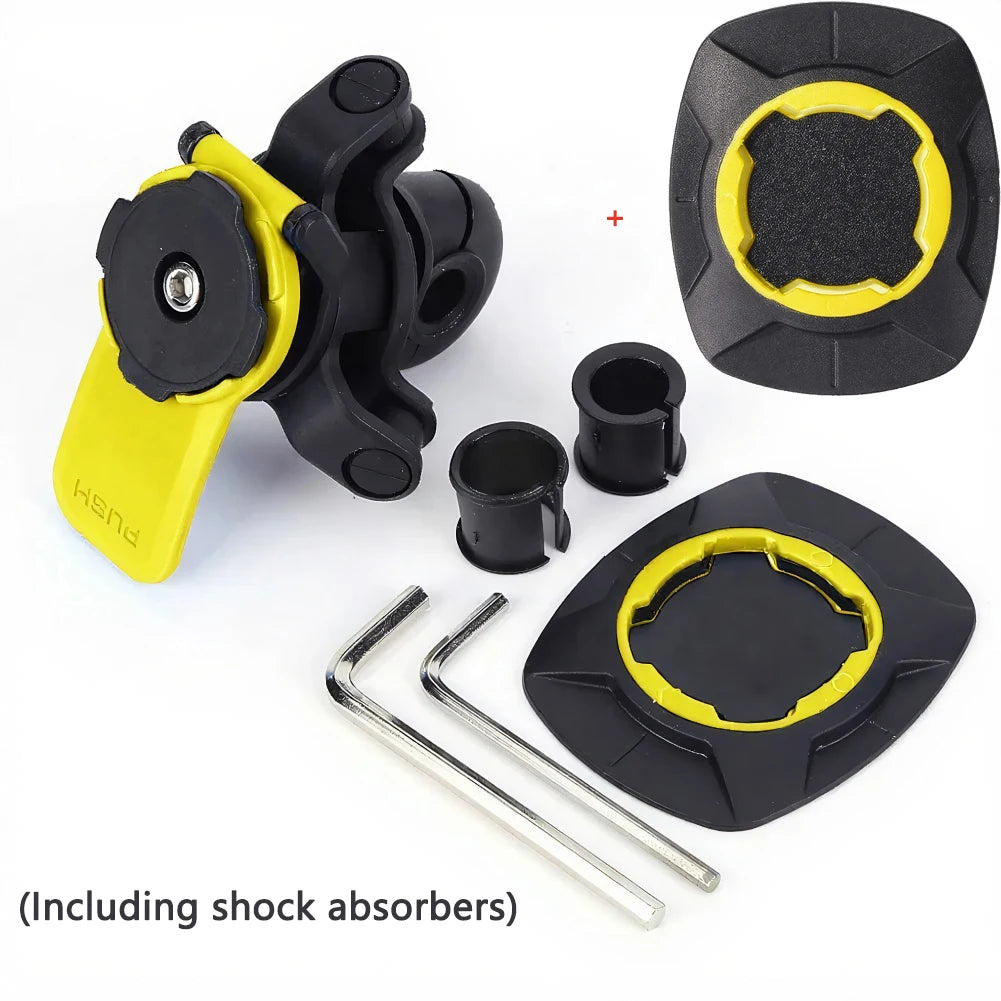360° Rotating Bicycle & Motorcycle Phone Holder – Shockproof Rear-View Mirror Mount (4.7–7.2″)