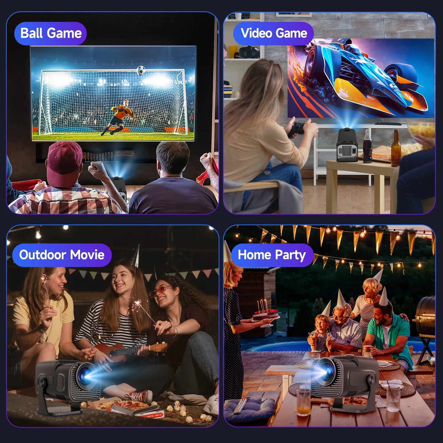 HY320 Portable Home Theater Projector – 720P Native, 4K Decode, BT 5.0