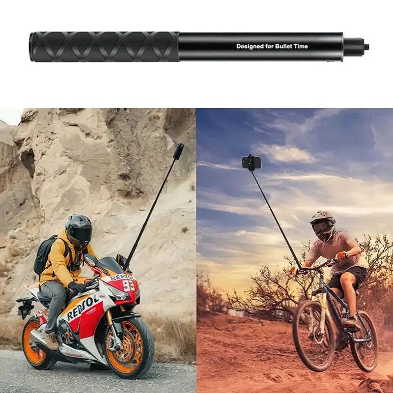 Adjustable Aluminum Selfie Stick for Insta360, GoPro & DJI Action