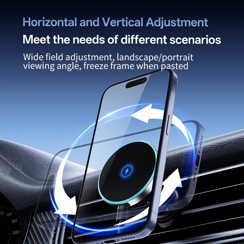 Universal Wireless Charging Car Phone Holder – Vent Mount, 360° Rotatable
