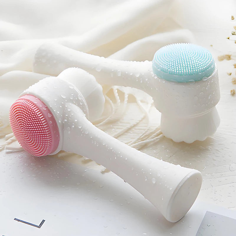 Manual Facial Cleansing Brush – Portable Non-Electric Face Cleaning Skincare Tool
