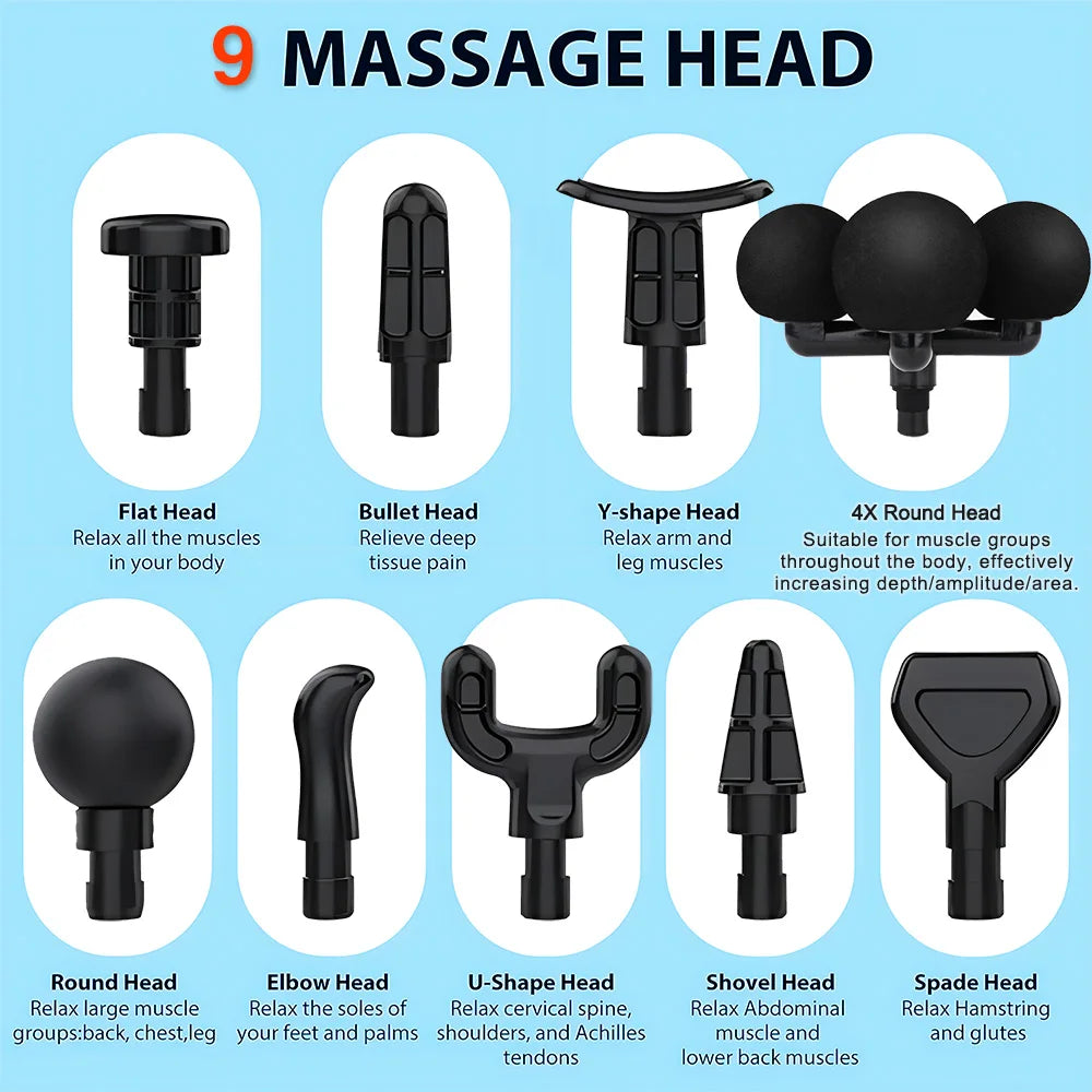 GraySwan Percussion Massage Gun – Variable Frequency Deep Tissue Muscle Relaxation