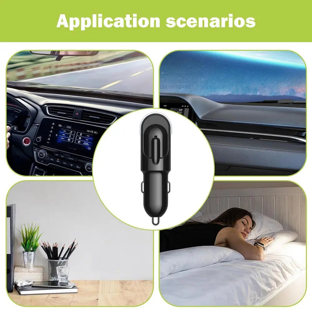 Silent Car Ionizer Air Purifier – Portable Negative Ion Deodorizer for Vehicles & Small Spaces (USB Plug-In)