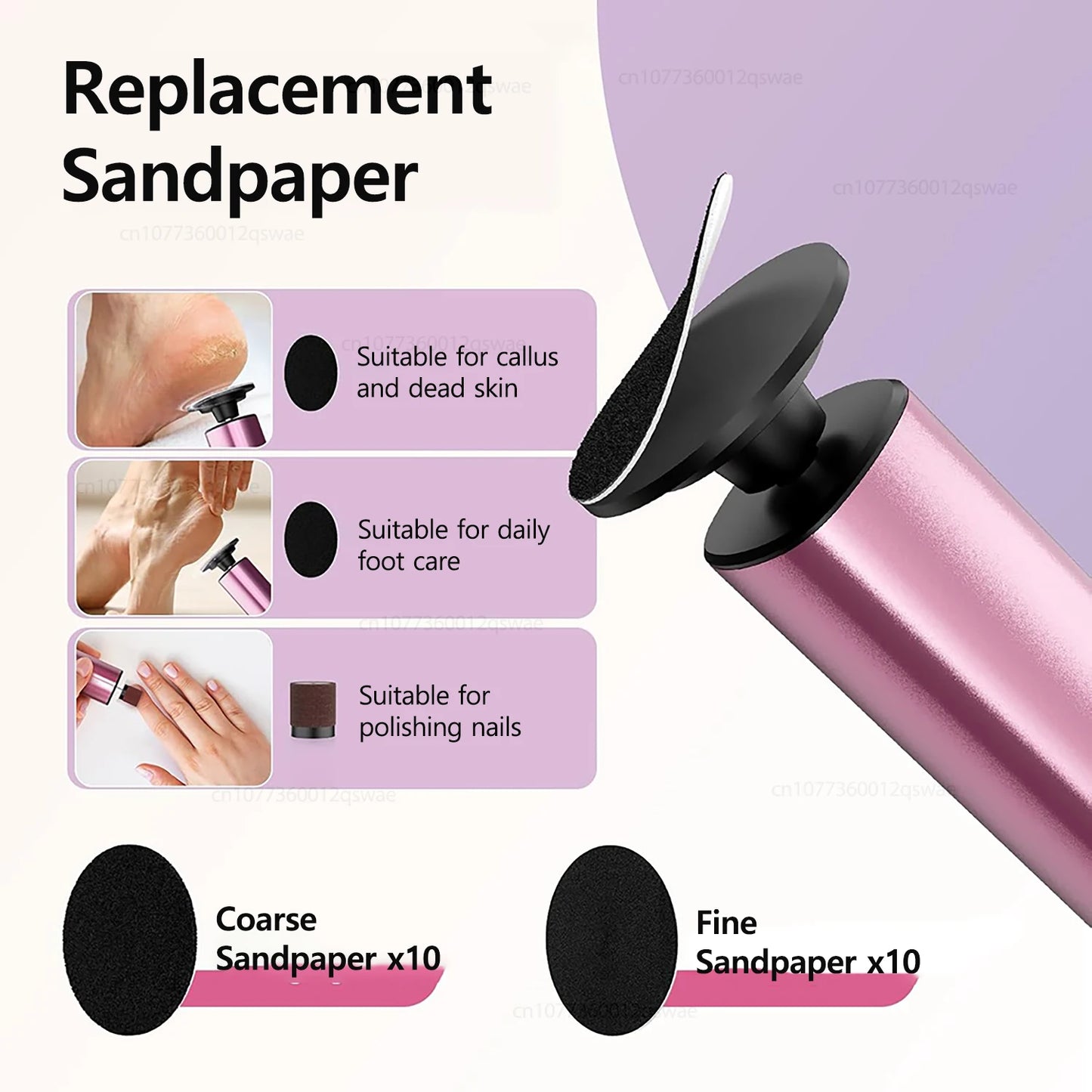 XMSJ 2-in-1 Electric Foot Callus Remover – Rechargeable Foot File & Nail Grinder with 9 Speeds