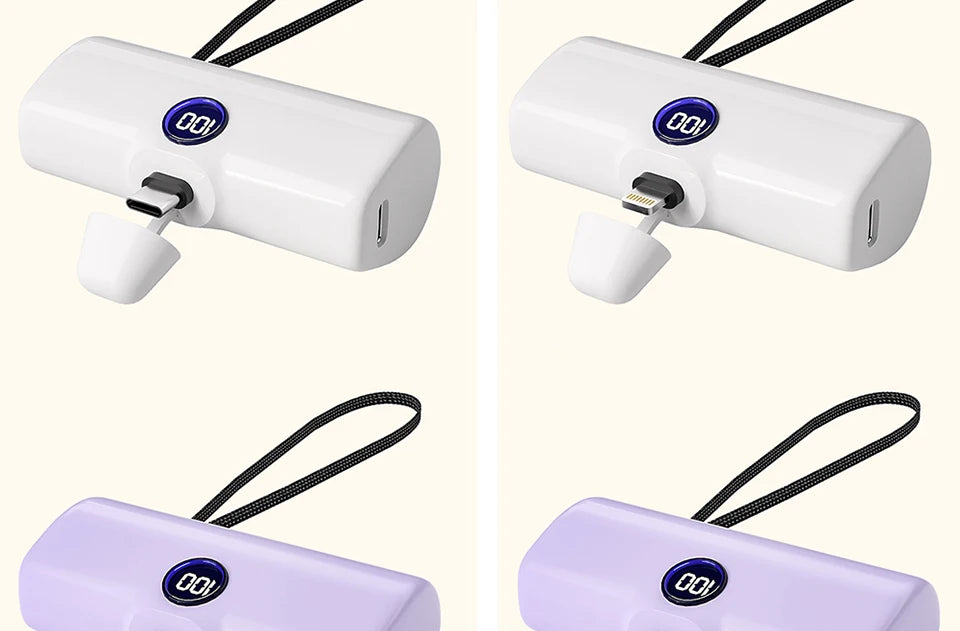 Pocket Power Bank 5000mAh – 18W PD Fast Charge for iPhone & Android